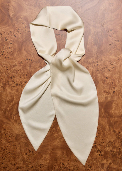 Cream Silk Satin Evening Scarf | ME+EM