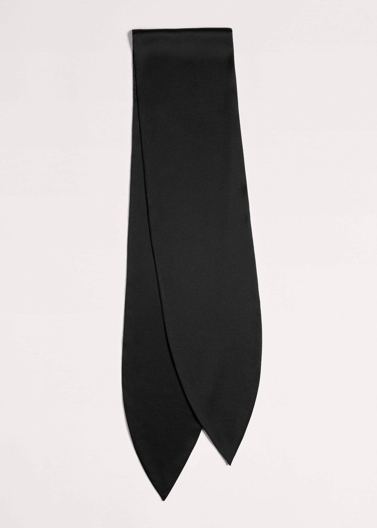Black Silk Satin Evening Scarf | ME+EM