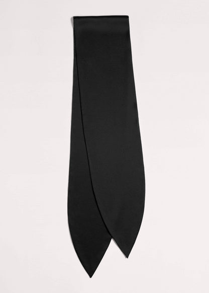 Black Silk Satin Evening Scarf | ME+EM