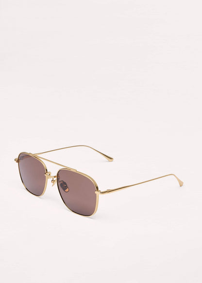 Chocolate Brown Aviator Sunglasses | ME+EM
