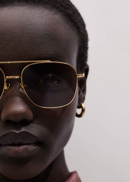Chocolate Brown Aviator Sunglasses | ME+EM